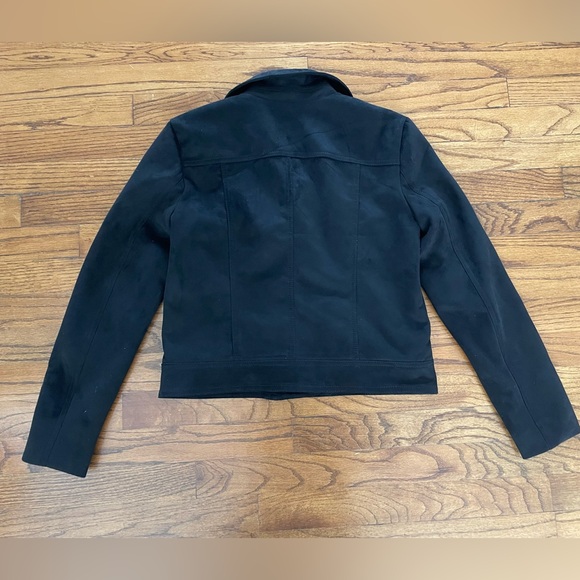 Premise Studio Black Faux Suede Leather Moto Style Jacket Women’s Size Small - Picture 8 of 10